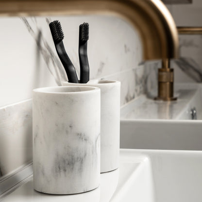 Marble-inspired Texture Bathroom Accessories Set